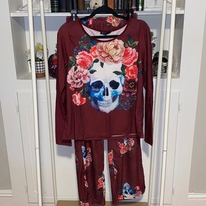 Matching Skull Pajama Set